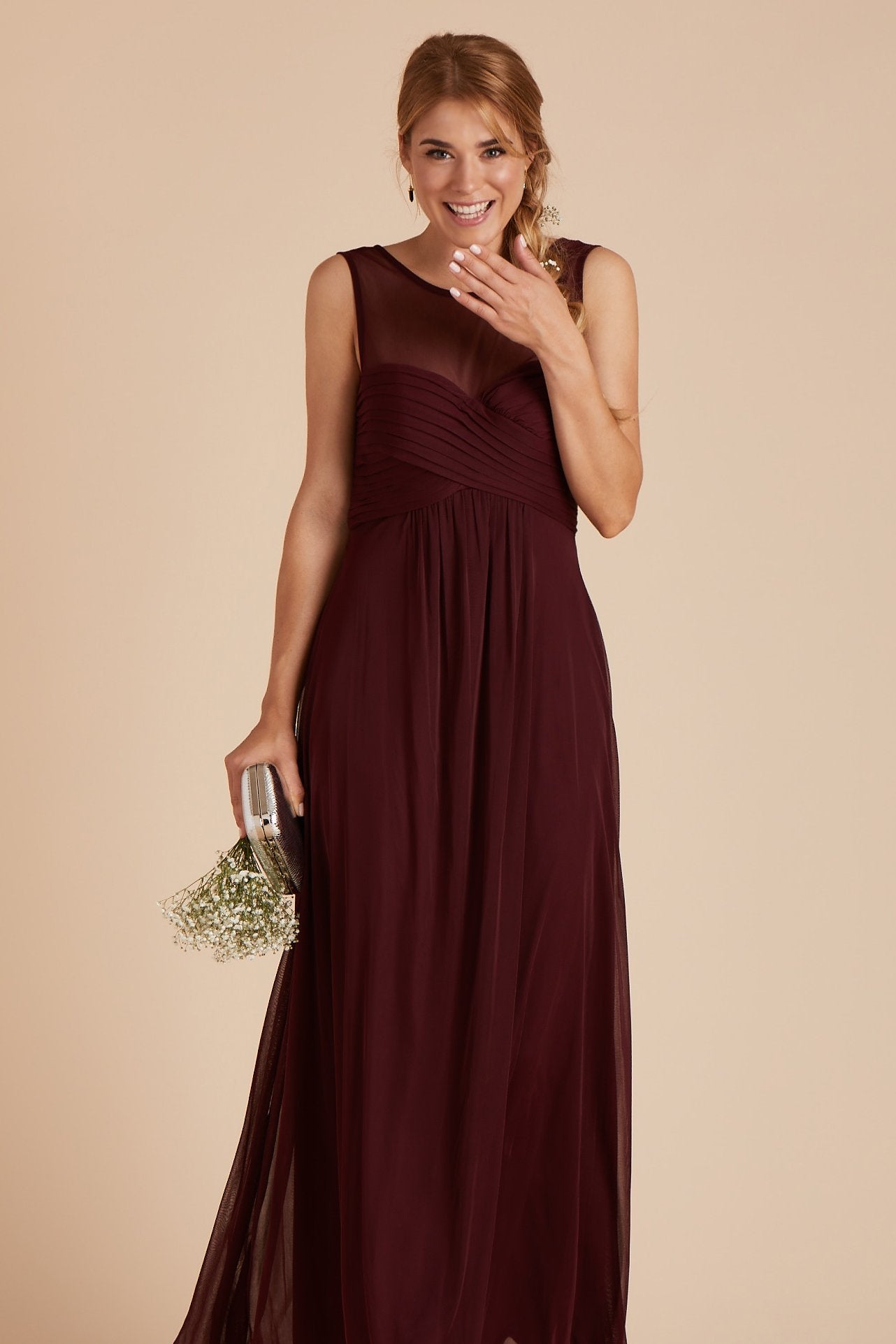 Ryan Bridesmaid Dress in Cabernet ...